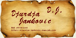 Đurđa Janković vizit kartica
